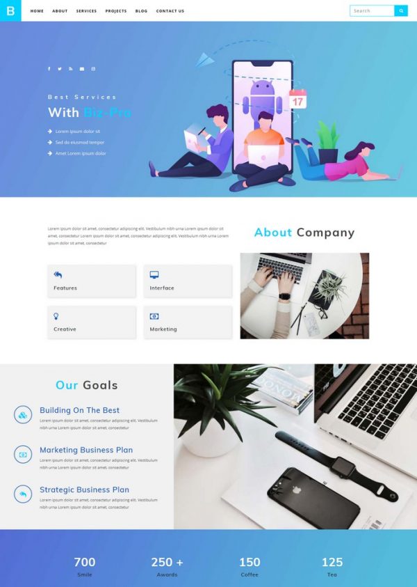 38+ Best Business Website Templates For Startups 2020 - Templatefor