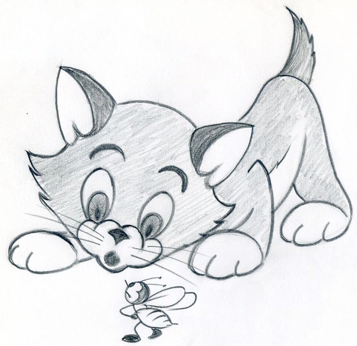 Cartoon Kitten Draw