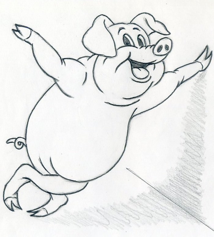Cartoon Pig Draw