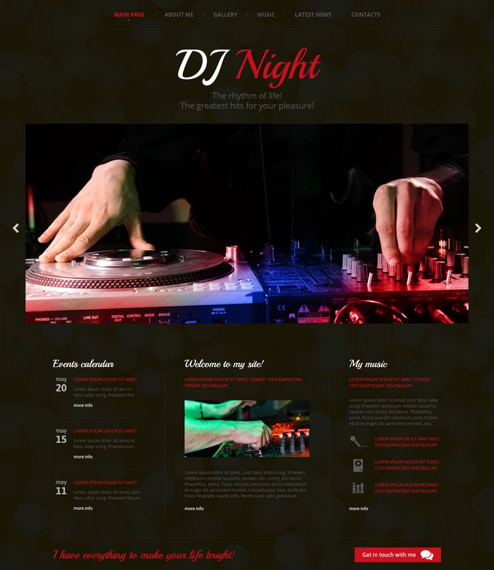 DJ Superstar Website Template