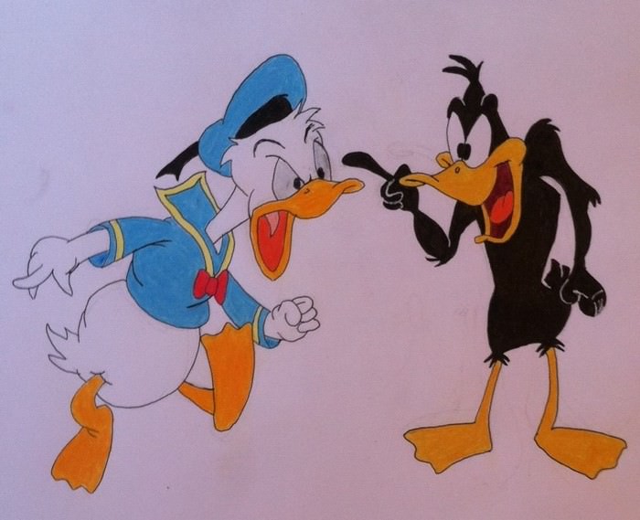 Donald Duck and Daffy Duck