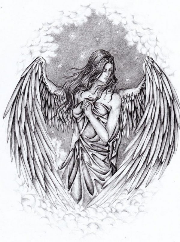 23+ Best Angels Drawings For Inspiration 2020 - Templatefor