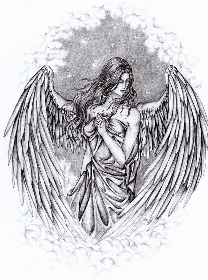 Collection Of Free Angel Drawing Traditional Download  Fallen Angel Angel  Drawing HD Png Download  Transparent Png Image  PNGitem