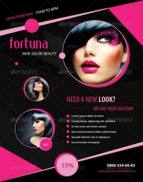 28+ Best Hair Salon Flyer Templates – 2020 - Templatefor