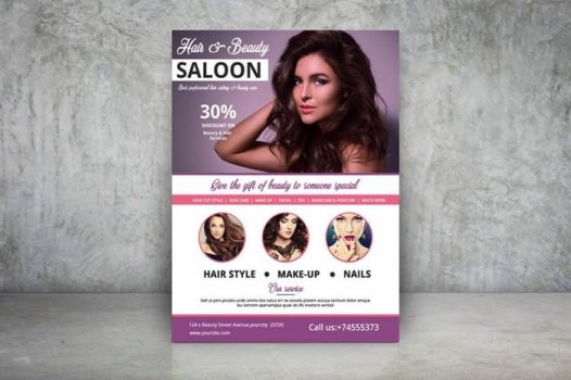 Hair & Beauty Care Salon Flyer Template
