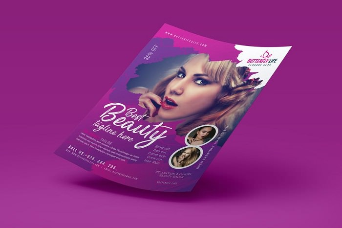 Hair & Beauty Salon Fashion Flyer PSD Template