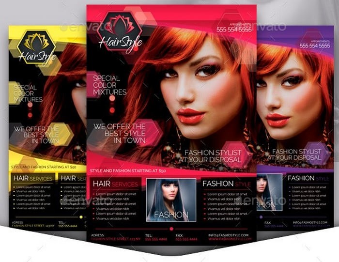 Hair Salon Fashion Style Business Flyer