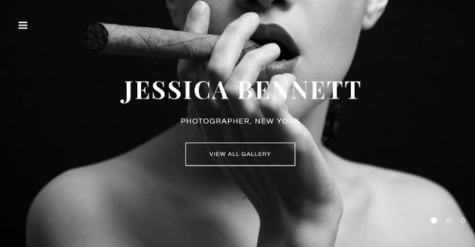 INTENSE Photographer Portfolio Website Template