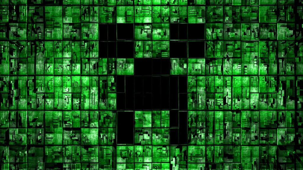 Creeper Green Minecraft Desktop Background