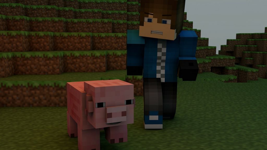Minecraft Pig Pixels Backgrounds