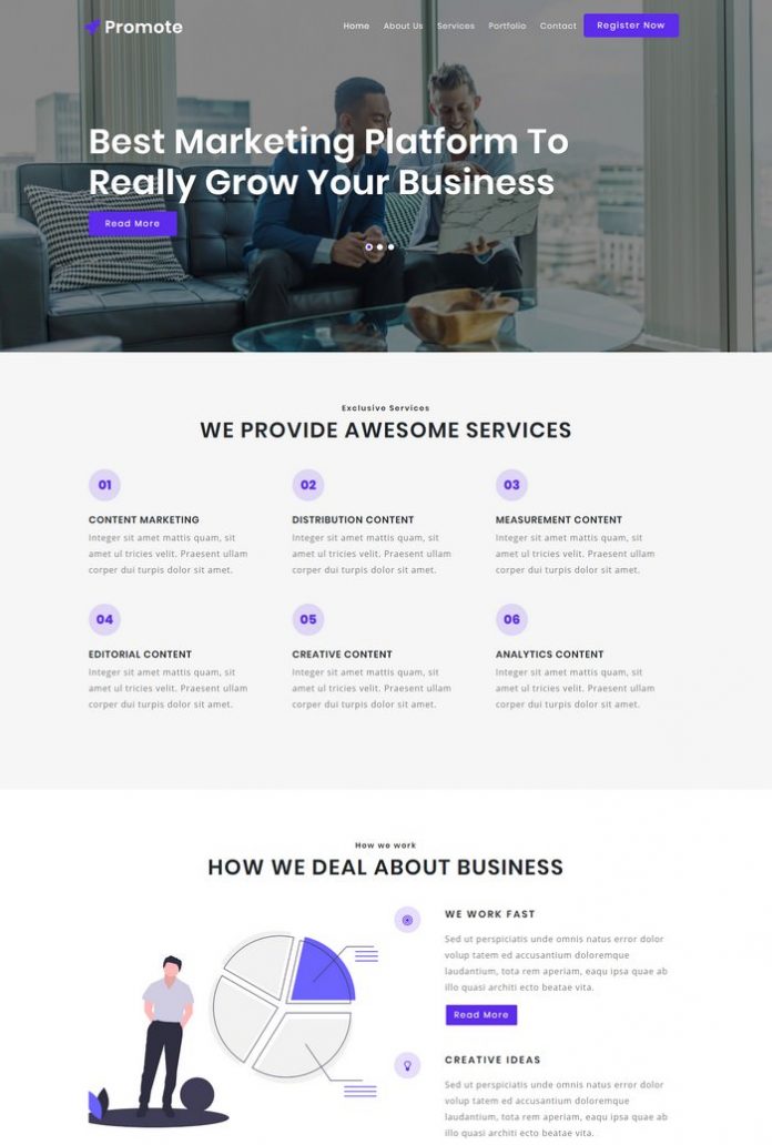 38+ Best Business Website Templates For Startups 2020 - Templatefor