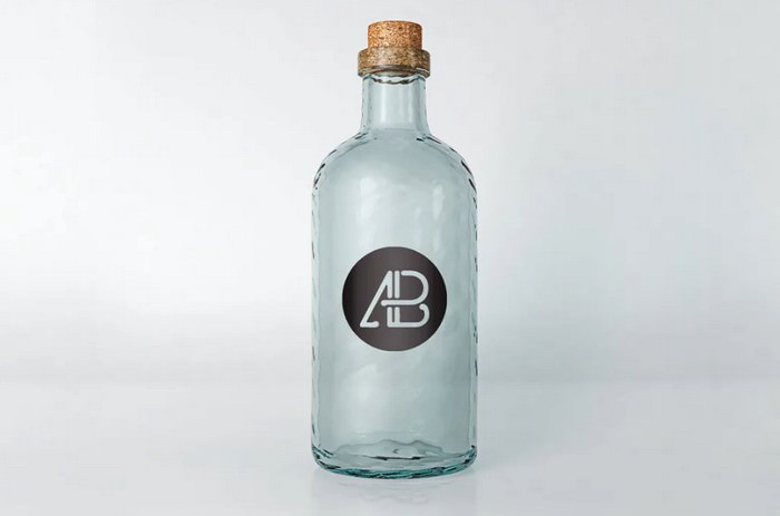 Realistic Bottle Mockup PSD