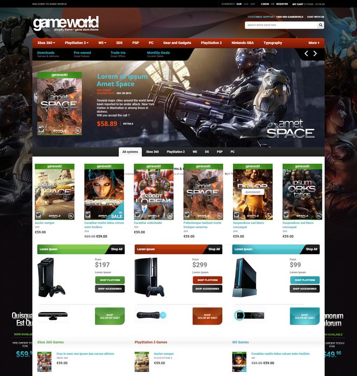 Responsive HTML Theme - GameWorld