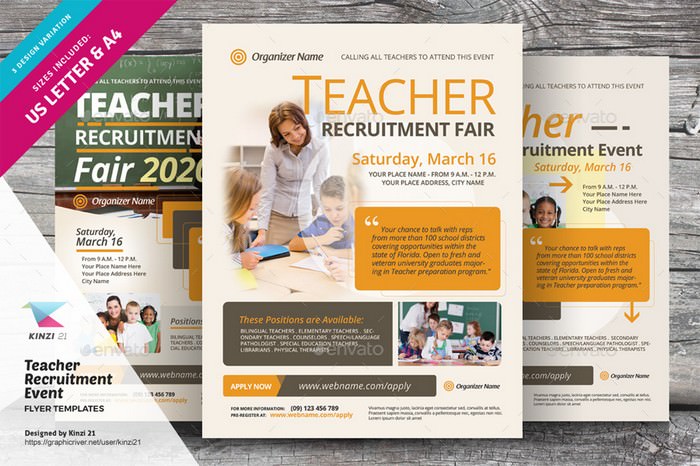 Teacher Recruitment Event Flyer Template