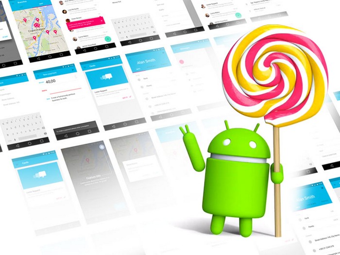 Android Lollipop UI Kit Sketch Resource