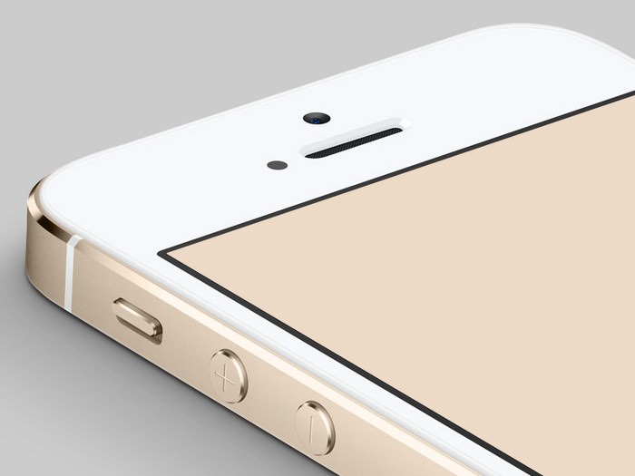 Gold iPhone 5S PSD