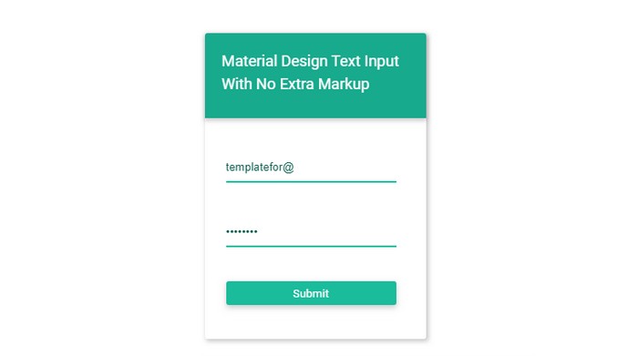 Material Design Input Text