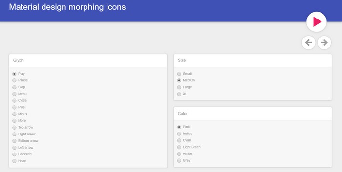 Material Design Morphing icons 2