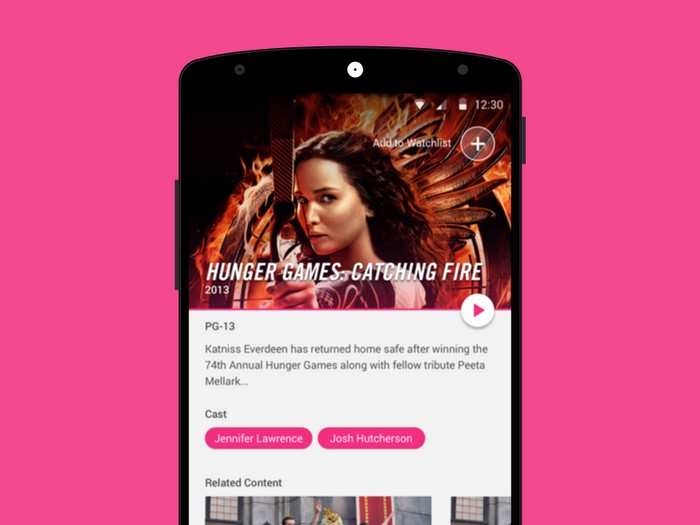 Movie Detail View Material Design