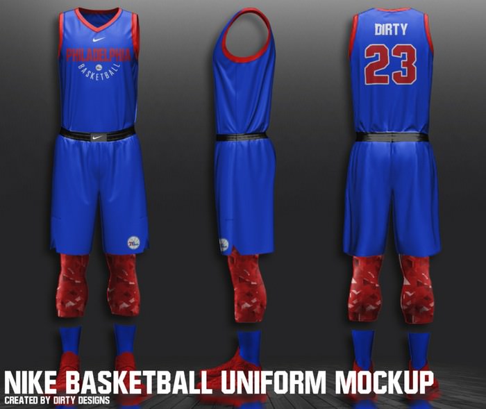 Nke NBA Basketball Uniform MOCK-UP