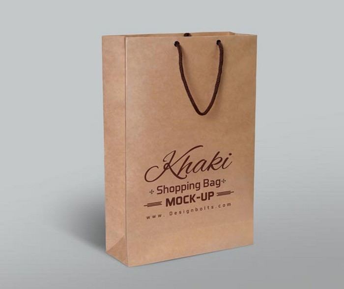 Khaki Shopping Bag Mockup