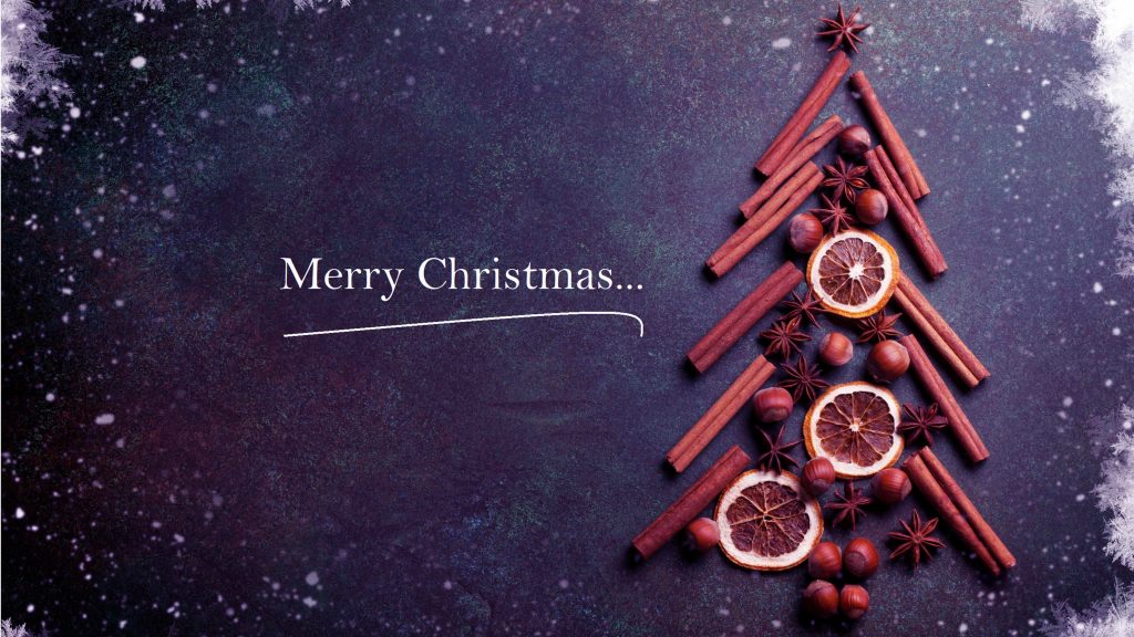 Merry Christmas Cinnamon Tree HD PC Background-3840 × 2160