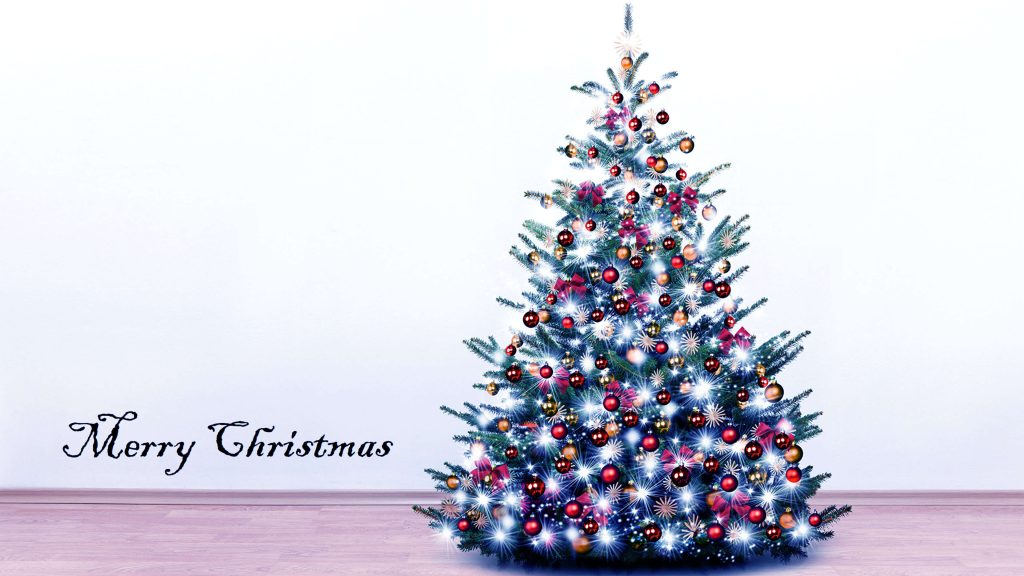 HD Wallpaper of Merry Christmas Decorative Tree-3840 × 2160