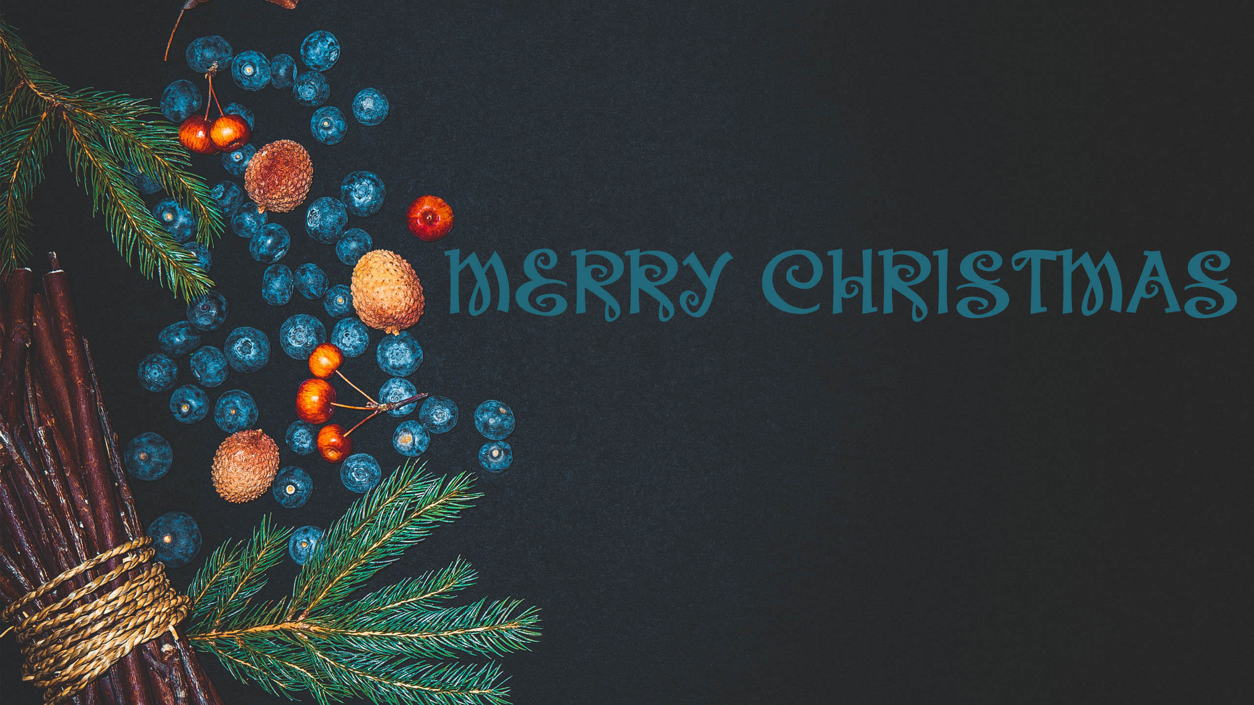 Merry Christmas HD Desktop Wallpaper-2560 × 1440