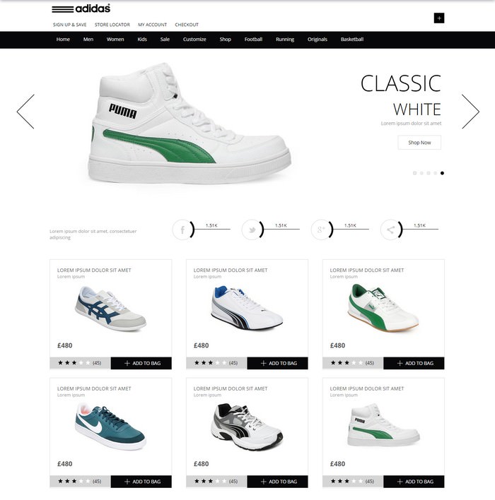Whity Ecommerce Free Website Template