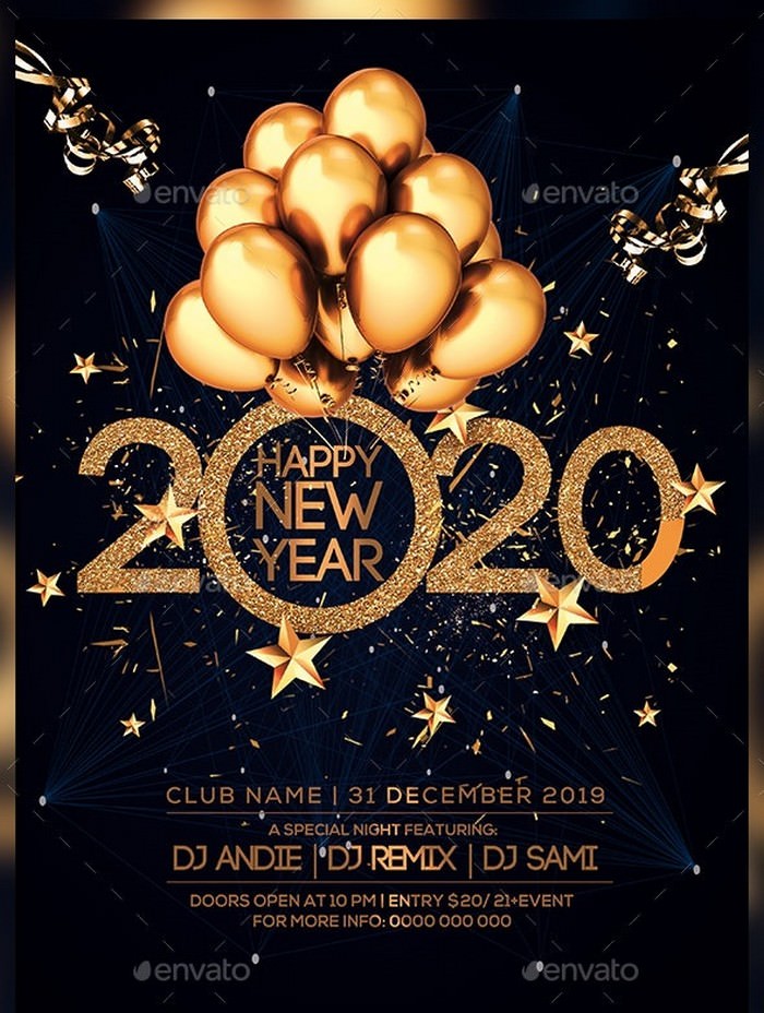 2020 New Year Party Flyer
