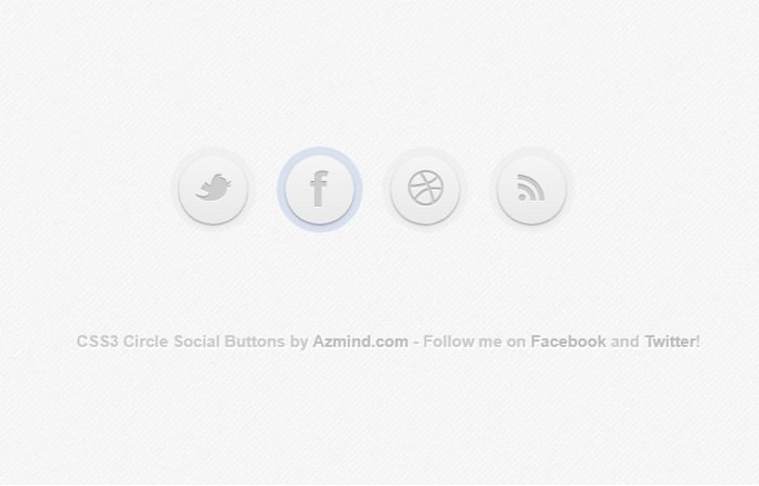 CSS3 Circle Social Buttons