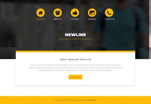 Newline Dreamweaver Template