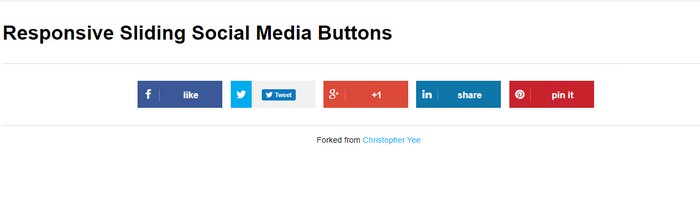 Responsive Sliding Social Media Buttons with Pure CSS3