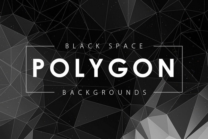 Black Space Polygon Backgrounds