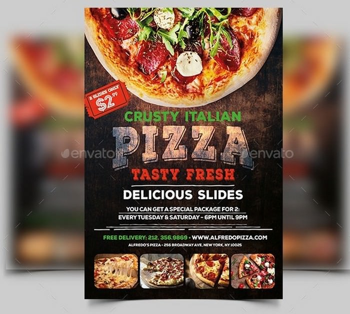 Crusty Pizza PSD Marketing Template