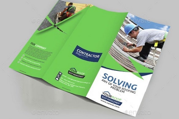 Roof Repair Service Trifold Brochure