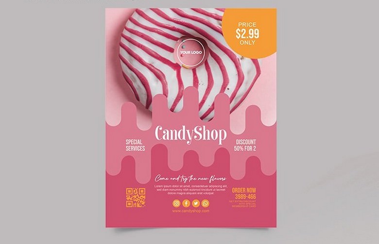 Candy Shop Flyer Template