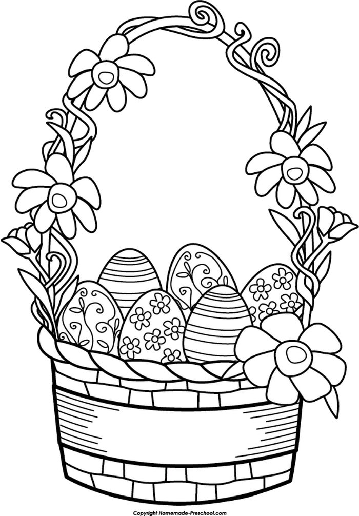 Drawings Of Easter Baskets