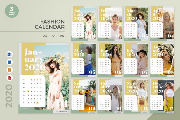 Fashion Calendar 2020 Calendar