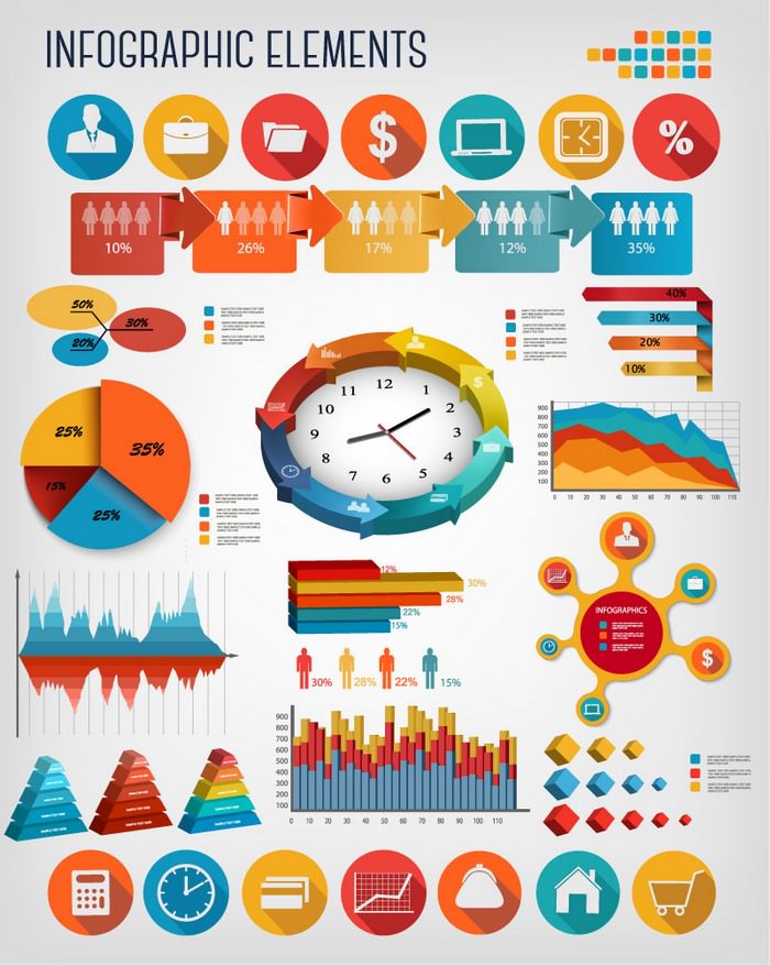 Infographics Business Elements Design Vector
