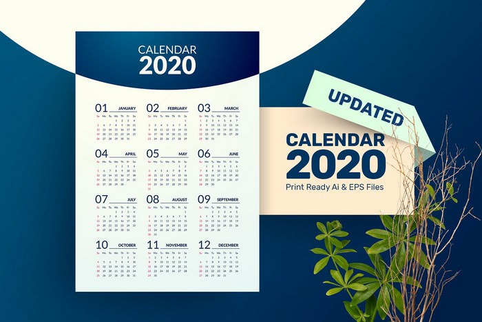 Minimal Calendar 2020