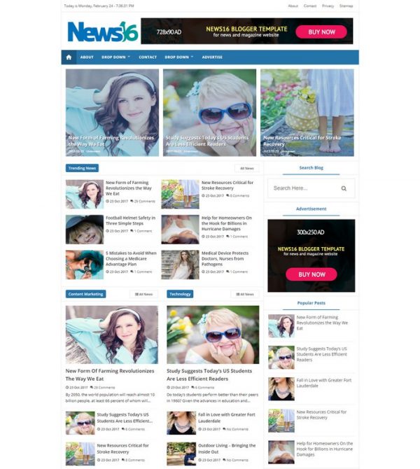 35 Free News Blogger Templates & Themes 2024 - Templatefor