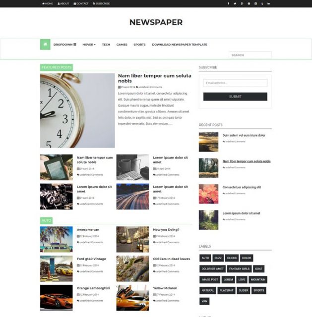 35 Free News Blogger Templates & Themes 2024 Templatefor