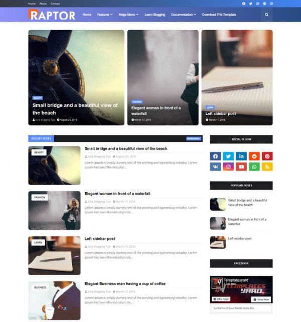 35+ Free News Blogger Templates & Themes 2020 Templatefor