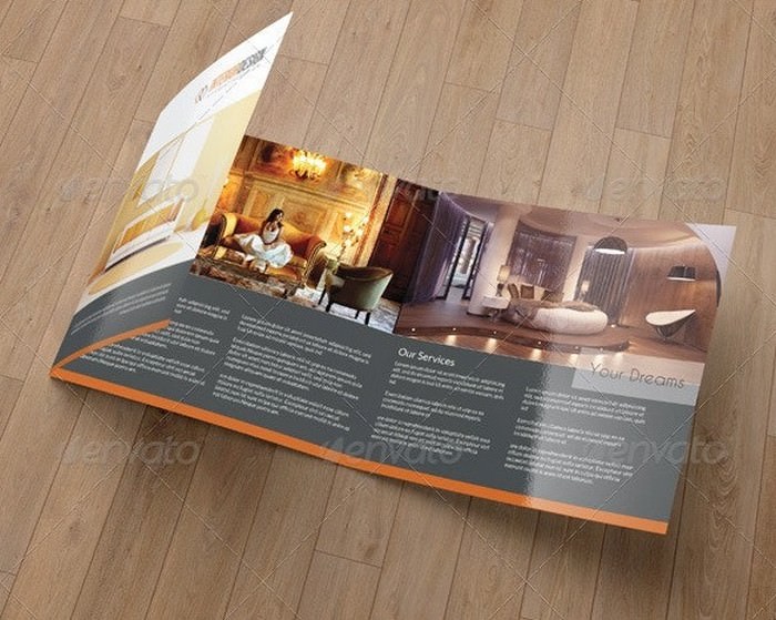 Square Trifold Brochure-Interior Design