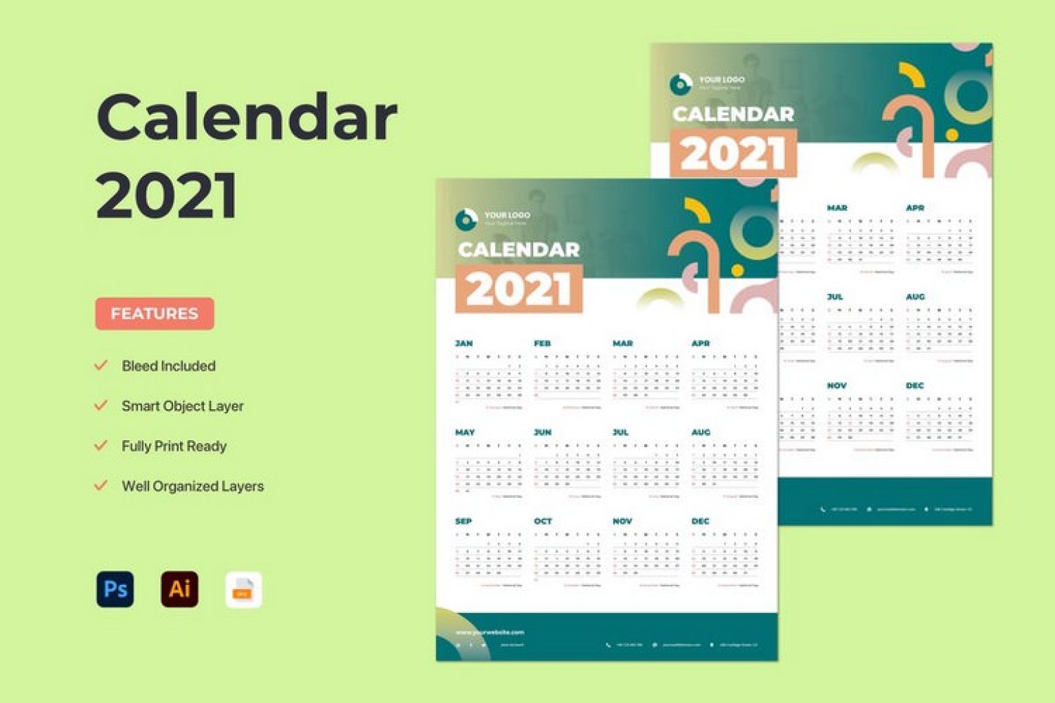 35+ Best Calendar Template 2023 - (Free & Premium) - Templatefor