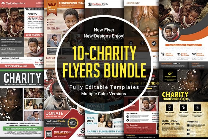 Charity Donation Flyers Bundle