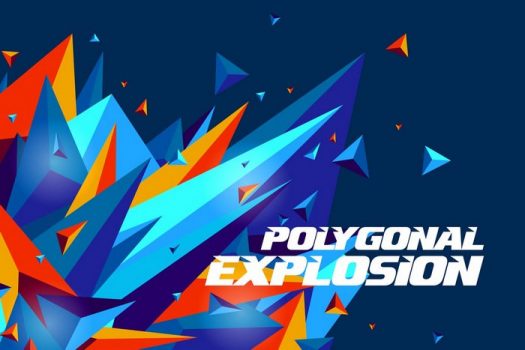Polygonal Explosion Backgrounds