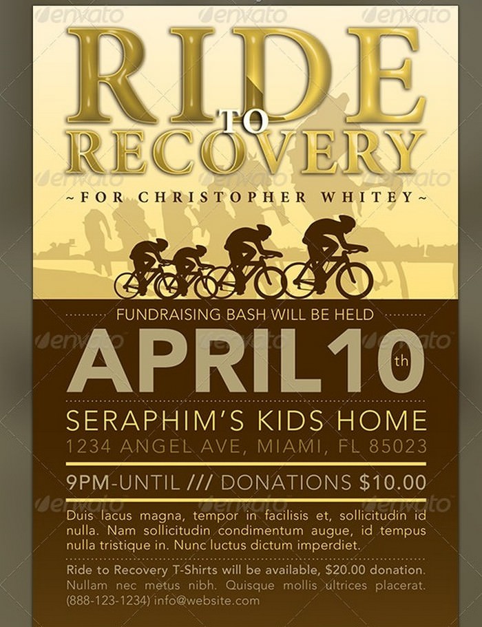 Ride to Recovery Fundraiser Flyer