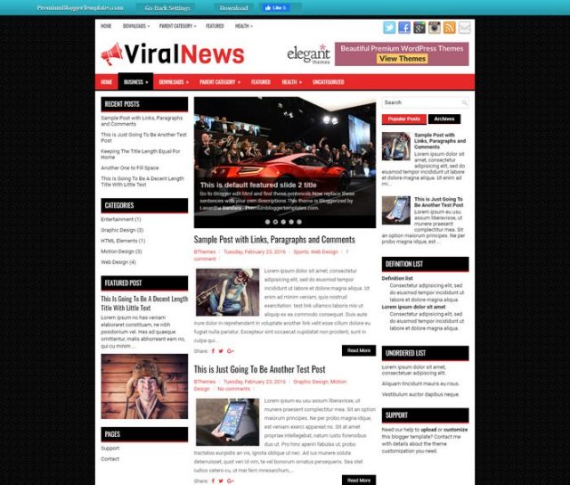 35 Free News Blogger Templates & Themes 2024 - Templatefor